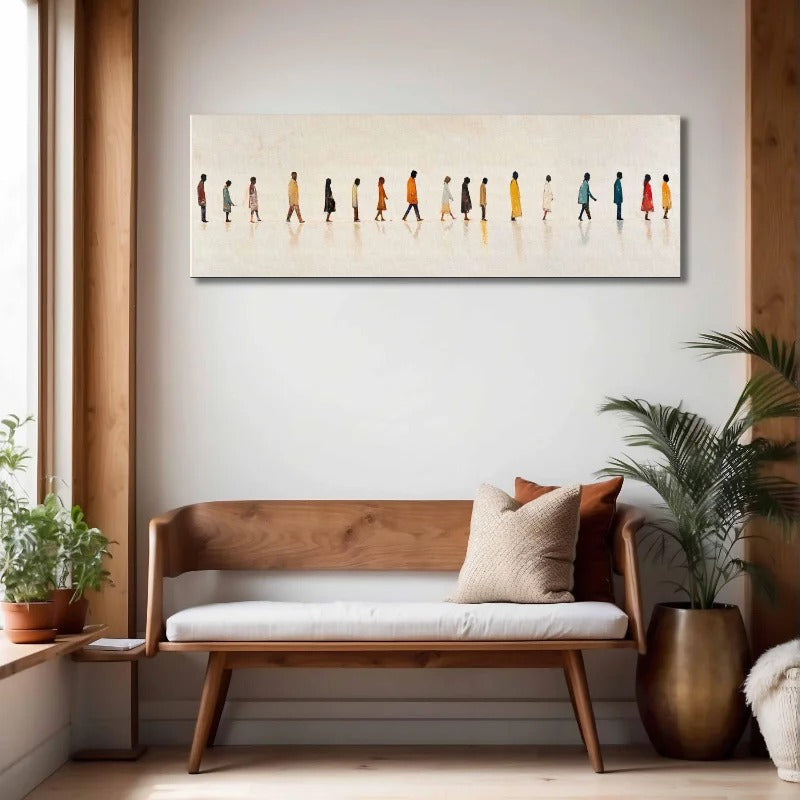 Free Walking Men potrait Canvas